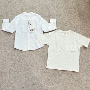 ZARA 2 white shirt for boys